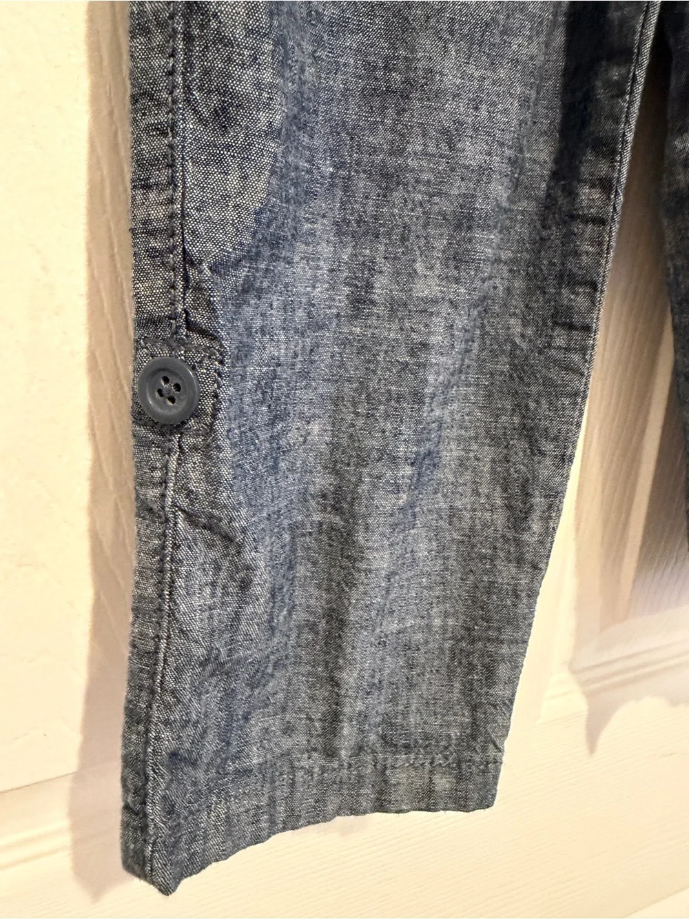Baby GAP Chambray Pull On Roll Tab Pants Blue Cotton Boys 4T